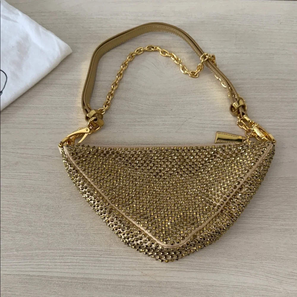 Prada Gold Embellished Shoulder Bag - Picture 2 of 4